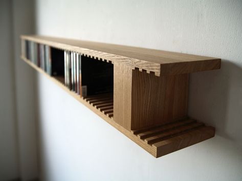 Cd Stand, Men’s Bedroom Ideas, Cd Display, Cassette Storage, Hifi Furniture, Cd Shelves, Cd Diy, Cd Rack, Vinyl Room