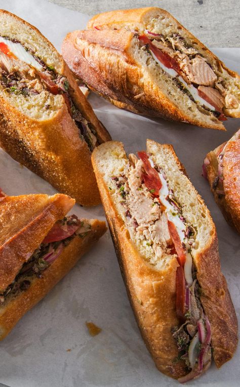 “Loved this recipe! With a crusty french baguette and served with rose wine this transports you to the south of France” -Lisa J. Baguette Sandwich, Tuna Sandwich, Cookie Toppings, French Baguette, Hard Cooked Eggs, America's Test Kitchen Recipes, Cooks Illustrated, Americas Test Kitchen, Test Kitchen