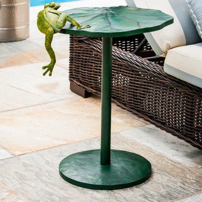 Bay Isle Home Cao Frog Climbing Lotus Side Table Frog Climbing, Transparent Frog, Frog House, Frog Statues, Frog Decor, Cute Furniture, Console Sofa, Frog Art, Console And Sofa Tables