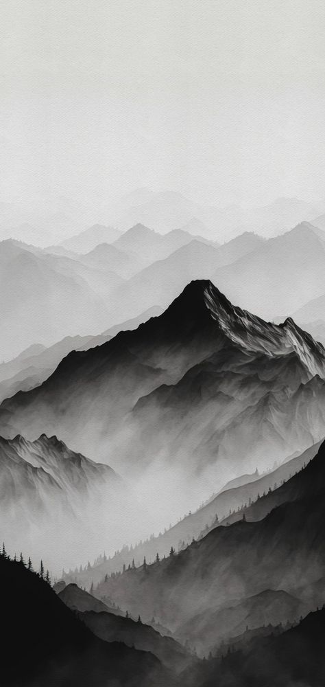 Mountain Aesthetic Wallpaper, Forest Wallpaper Iphone, Grey Wallpaper Iphone, Iphone Wallpaper Photography, Mountain Aesthetic, Red And Black Wallpaper, Black Wallpaper Iphone Dark, Minimal Wallpaper, View Wallpaper