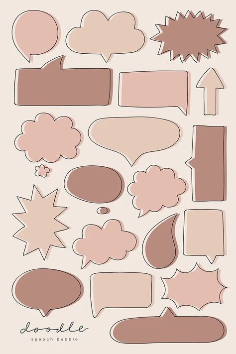 Speech bubble doodle vector collection Doodle Banners, Bubble Doodle, Journal Banner, Backgrounds Red, Illustration Map, Talk Bubble, Doodle Vector, Bullet Journal Banner, Free Hand Drawing