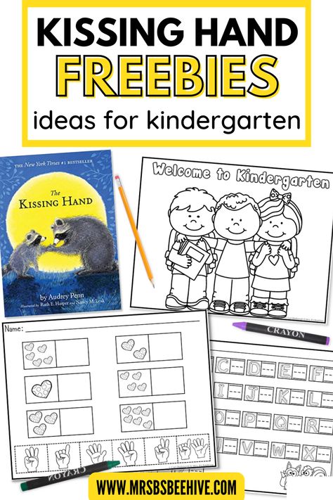 Discover a wealth of freebies centered around "The Kissing Hand" to assist kindergarten teachers in planning their first week back to school! Our blog post is filled with engaging activities, printables, and lesson ideas inspired by this beloved book. Set a warm and welcoming tone for the new school year with these resources designed to ease transitions and create a nurturing classroom environment. Make your first week back memorable—explore our blog post for valuable freebies and inspiration! Kissing Hand Coloring Page, The Kissing Hand Activities Kindergarten, The Kissing Hand Activities, Kissing Hand Math Activities, The Kissing Hand Activities First Grade, Kissing Hand Preschool, Kindergarten Coloring Sheets, First Week Activities, Welcome To Kindergarten