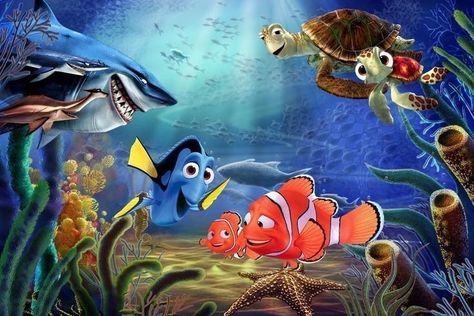 Nemo Pictures, Nemo Wallpaper, Nemo Movie, Nemo And Dory, Disney Moana Art, Nemo Disney, Nemo Birthday Party, Finding Nemo Birthday, Nemo Party