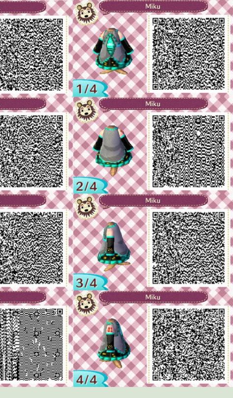 Animal Crossing QR Code - Dress - Miku Hatsune Anna Green, Frozen Cosplay, Acnl Qr Codes, Motif Acnl, Coronation Dress, Game Life, Animal Crossing 3ds, Animal Crossing New Leaf, Animals Crossing