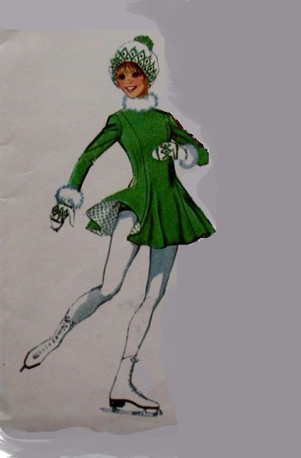 Ice Skater Dress, Vintage Fashion Sketches, Skating Pictures, Vintage Clothes Patterns, Vintage Ice Skating, Ice Show, Ice Skater, 60s And 70s Fashion, Skate Art