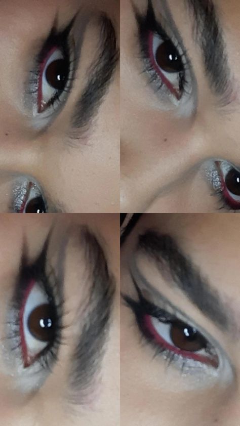 Red Waterline, Eye Makeup, Makeup, Red, Make Up