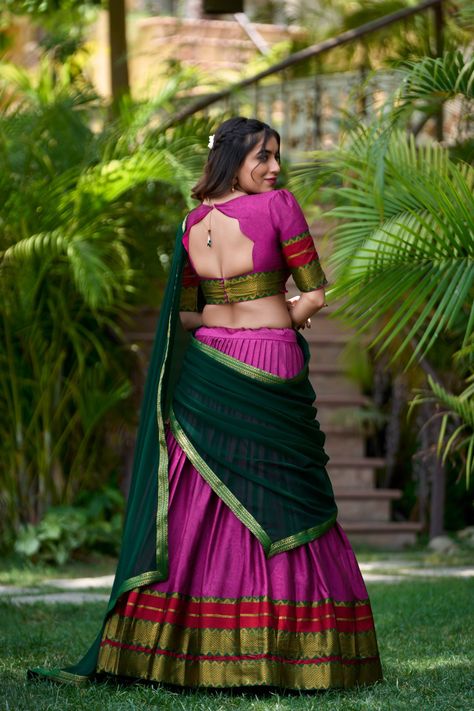 Half Saree Lehenga Georgette, Zip Stitching, Lehenga Stitched, Wedding Salwar Suits, Katan Saree, Cotton Lehenga, Half Saree Lehenga, Lehenga Fabric, Stitched Lehenga