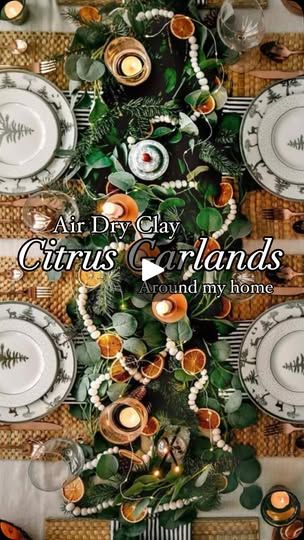 Self Drying Clay, Clay Garland, Citrus Garland, Dried Citrus, Modern Farmhouse Christmas, Homemade Decorations, Clay Tips, Christmas Cozy, Homemade Decor