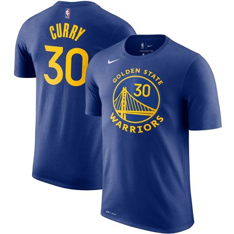 Men's Golden State Warriors Stephen Curry Nike Royal Player Name & Number Performance T-Shirt Warrior Names, Warriors Stephen Curry, Nba Golden State Warriors, Warriors T Shirt, Klay Thompson, Stephen Curry, Jordans For Men, Golden State Warriors, Blue T