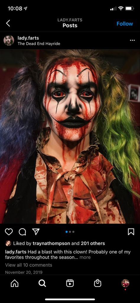 1920 Clown Makeup, Airbrush Clown Makeup, Haunted House Makeup Ideas, Horror Makeup Ideas Special Effects, Sfx Makeup Horror Zombies, Nightmare Makeup, Pole Competition, Haunted House Makeup, Haunt Makeup