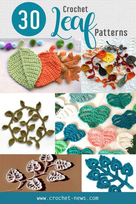 Crochet Vines, Crochet Leaf Free Pattern, Crochet Leaf, Irish Crochet Motifs, Crochet Leaf Patterns, Crochet Garland, Irish Crochet Patterns, Crochet Flowers Free Pattern, Leaf Patterns