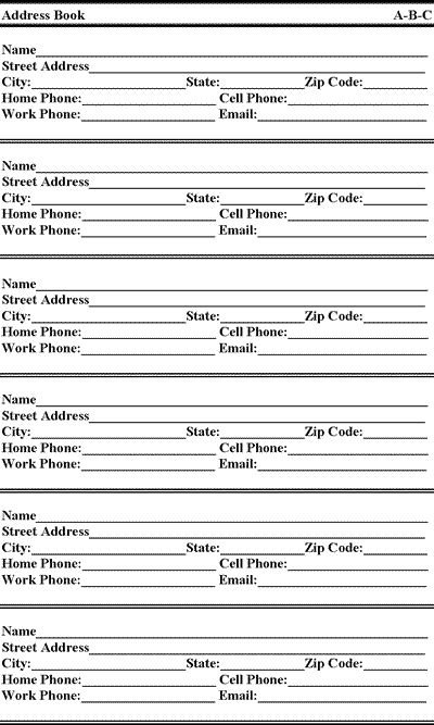 The Free Printable Address Book Template is a simple document you can use to print and write in address book information. The Address Book contains eight pages in an alphabetical order that can be easily… Address Book Template, Address Books, Birthday Tracker, Wedding Planner Binder, Phone Books, Family Emergency, Home Management Binder, Address Book, Organization Printables