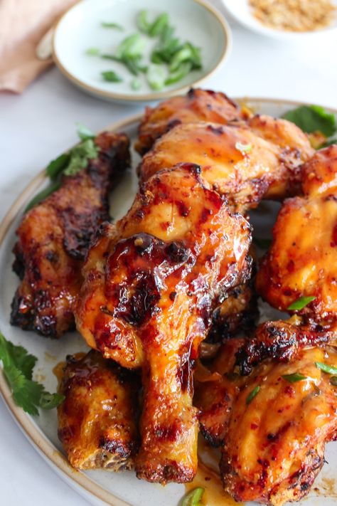 Air Fryer Chicken Drumsticks, Orange Ginger Chicken, Chicken Drumsticks Recipe, Drumsticks Recipe, Food Pic, Drumstick Recipes, Chicken Drumstick Recipes, Glazed Chicken, Asian Foods