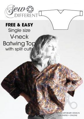 Free Patterns & Projects – Sew Different Batwing Dress Pattern, Batwing Top Pattern, Easy Sewing Patterns Free, Sewing Top, Plus Size Sewing Patterns, Sewing Tops, Batwing Dress, Plus Size Sewing, Dress Patterns Free