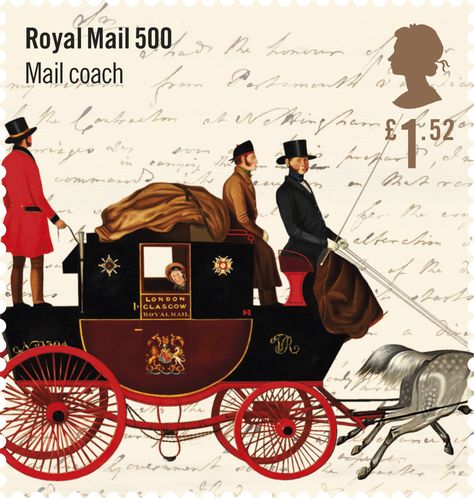 Royal Mail 500 £1.52 Stamp (2016) Mail coach Tram Stamp, London Stamp, Paris Stamp, British Postage Stamps, Royal Mail Stamps, Uk Stamps, Postage Stamp Design, Anthony Trollope, Spain Postage Stamp