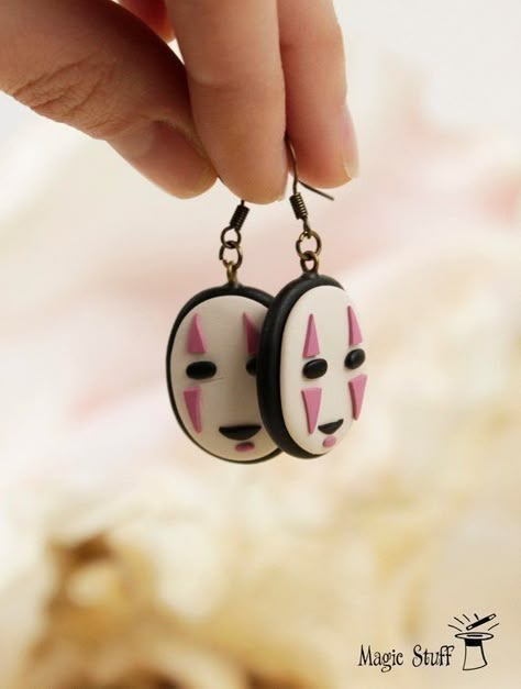 Earrings Anime, Lesbian Earrings, Anime Jewelry, Quirky Earrings, Tanah Liat, Clay Diy Projects, Polymer Earrings, Polymer Clay Jewelry Diy, Face Earrings