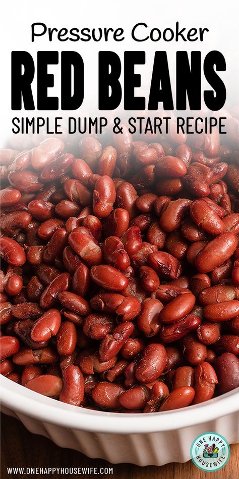 These Pressure Cooker Red Beans are a simple dump and start recipe that are loaded with the flavors of Latin America. A great side dish for any Latin American dish or perfect as a base for other recipes including bean stew, bean soup, refried beans, and much more... #pressurecooker #redbeans #beans #dumpandstart #latinamerican #sidedish #recipe Refried Red Beans, Red Beans In Pressure Cooker, Small Red Beans Instant Pot, Instapot Red Beans No Soak, Instapot Red Beans, Pressure Cooker Red Beans, Pressure Cooker Stew, Pressure Cooker Beans, Small Red Beans