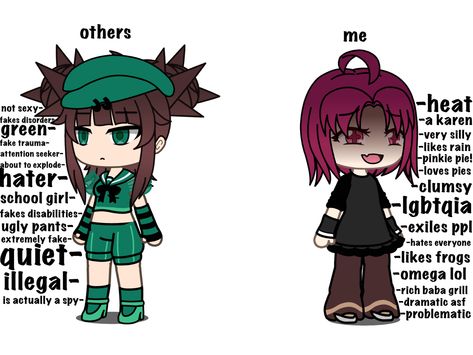 gacha cringe satire board pin other girls vs me Gacha Slander, Cursed Gacha, Cringe Gacha, Gacha Cringe, Gacha Memes, Kill It With Fire, Losing Faith In Humanity, Gacha Stuff, Purple Hoodie