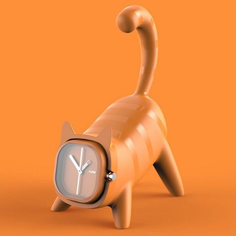 Kitty Kaj by Matt Gill Toy Design Product, Creative Product Design, Product Design Ideas, Bionic Design, Id Design, Creative Products, Objet Design, Two Brothers, Clock Design