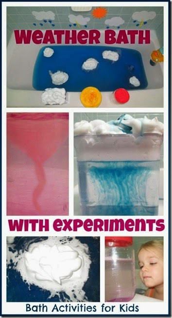 Bath Activities For Kids, Bath Activities, Weather Experiments, Experiments For Kids, Kid Experiments, Kids Science, Diy Science, Weather Activities, Kids Exploring