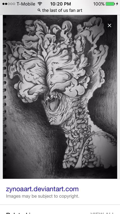 The Last Of Us Clicker Drawing, Clicker Sketch, Clickers The Last Of Us Art, Clicker Drawing, Clicker Tattoo, Tlou Painting, Clickers The Last Of Us, Apocalypse Ideas, Bleach Designs