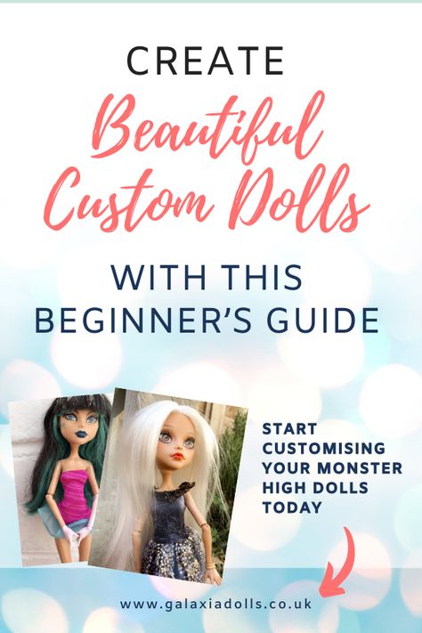 Check out this beginner’s guide on the art of customising Monster High dolls on the Galaxia Dolls blog. #monsterhighdolls #monsterhighrepaint #monsterhighooak #ooakdoll #monsterhighcustom #tutorial #diy #crafting #learn Monster High Crafts, Doll Repaint Tutorial, Mh Dolls, Diy Monsters, Dolls Diy, Custom Monster High Dolls, Dolls Clothes Diy, Monster High Custom, Monster High Repaint