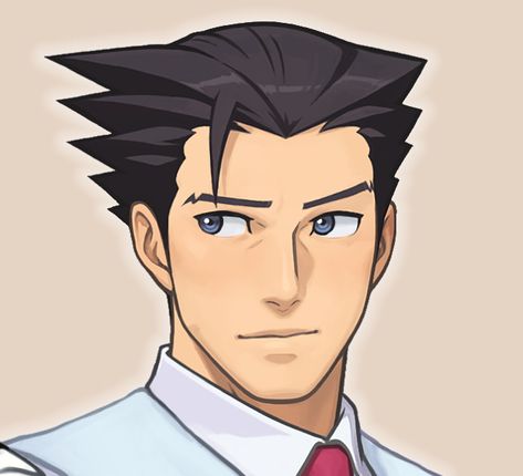 Phoenix Wright, Ace Attorney, Phoenix, Anime, Blue