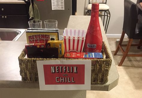 Netflix and Chill Bridal Shower Gift Basket -Watch Free Latest Movies Online on Moive365.to Netflix Gift Basket, Chinese Gift Exchange, Bridal Shower Gift Basket, Bridal Gift Baskets, Raffle Gift Basket Ideas, Popcorn Gift Basket, Movie Basket Gift, Chill Wedding, Auction Gift Basket Ideas