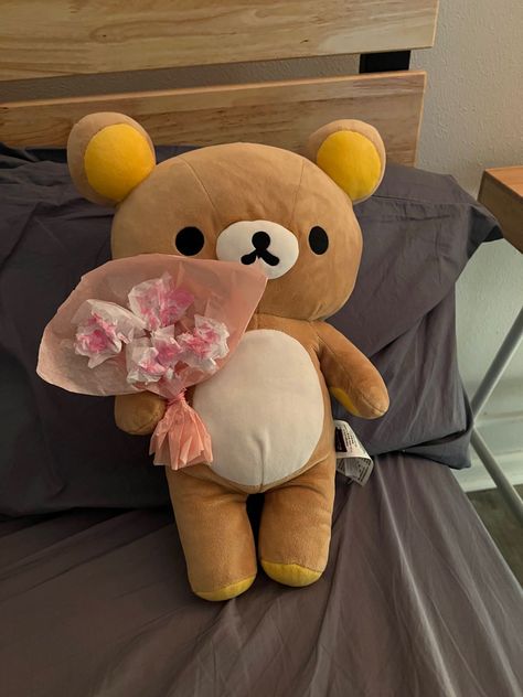 Cute Plushie Aesthetic, Korillakuma Plush, Rilakkuma Stuffed Animal, Rillakuma Plush Aesthetic, Rikkuma Plushie, Cutecore Rilakkuma, Rilakkuma Plushie Aesthetic, Rilakkuma Plushie, Giant Rilakkuma Plush