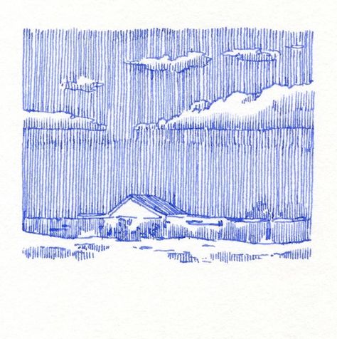 Harry Frost Art, Fountain Pen Illustration, Poppy Field Drawing, Ballpen Drawing Easy, Blue Pen Art Simple, Blue Pen Drawing Easy, Blue Pen Sketch Simple, Blue Pen Sketches, Ballpen Drawing