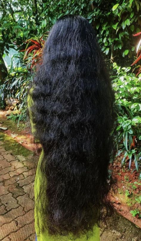 Curly Waist Length Hair, Knee Length Hair, Easy Long Hairstyles, Hair Journey Tips, Butter Paneer, Bushy Hair, Waist Length Hair, Long Shiny Hair, Long Hair Images