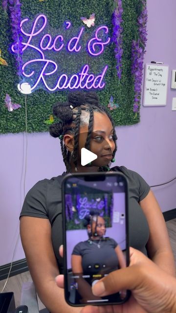 Jazz 💜 on Instagram: "It’s giving goddess 😍😍 I love how she always have different styles to try 

  #loctician #locsareversatile #charlottelocs #charlottehairstylist #charlottenc #charlottelocstylist #explore #explorepage✨ #explorepage #retwistandstyle #womenlocstyles #petallocs #lochawk #locsarebeautiful #locsaredope #locbaby #locbob #locdandrooted #asmr #asmrsounds #bohemianstyle #bohemian #bohemiantwist" Loc Styles, Charlotte Nc, Locs, Bohemian Style, Different Styles, Hair Stylist, Twist, I Love, On Instagram