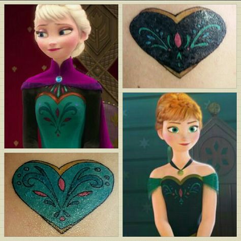 Disney Frozen Sister Tattoos Disney Sister Tattoos, Frozen Tattoo, Tattoo Sister, Sister Tat, Small Sister Tattoos, Mandala Sleeve, Frozen Sisters, Sister Tattoo, Marvel Tattoos