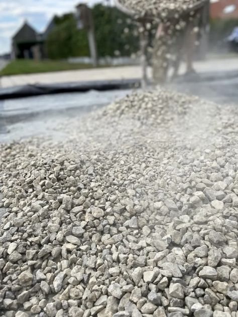 How to make your gravel driveway look good - Back 40 Landscaping Gravel Driveway Edging Ideas, River Rock Driveway, Limestone Gravel Landscaping, Front Yard Gravel Driveway, Crushed Stone Driveway, Gravel Driveway Ideas, Landscape Gravel Driveway, How To Keep Gravel In Place Driveways, Landscaping Gravel Driveway