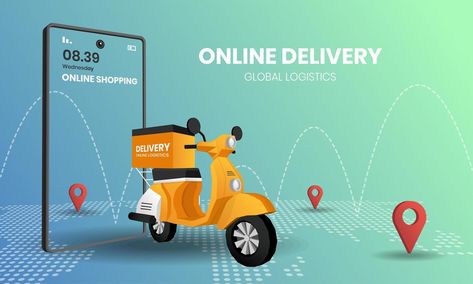 Food delivery service Delivery Design Ideas, Food Delivery Design, Delivery Ads, Delivery Design, Grocery Ads, Food Delivery Service, Black Friday Sale Banner, Food Delivery App, Create Business Cards