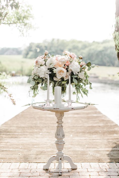 Unity Candle Table Decor, Unity Table Wedding, Unity Candle Ceremony Table, Arch Alternatives, Unity Candle Outdoor Wedding, Unity Candle Table, Flowers On Piano Wedding, Unity Candle Ideas, Priscilla Wedding