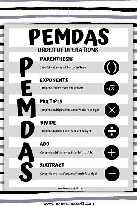 math worksheets 7th Grade Math Worksheets Free Printable, Order Of Operations Anchor Chart, Order Of Operations Worksheet, Pemdas Worksheets, Operations With Integers, Math Rules, Math Worksheets For Kids, 7th Grade Math Worksheets, Math Signs