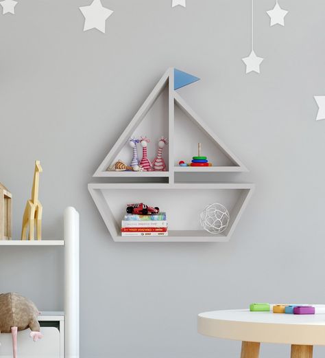 Kids Wall Shelves, Themed Kids Room, Ocean Kids, Toddler Boys Room, Wall Shelf Decor, Baby 2, Small Shelves, Marine Boat, Kids Bedroom Furniture