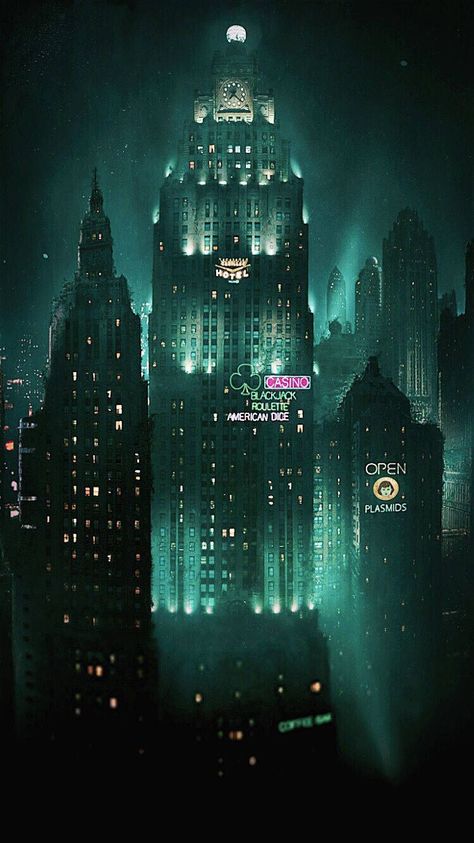 Bioshock Aesthetic, Bioshock Collection, Bioshock Tattoo, Bioshock Artwork, Bioshock 1, Bioshock Rapture, Bioshock Game, Art Deco City, Bioshock Art