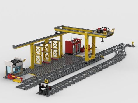 Lego Train Station, Lego Hospital, Custom Lego Sets, Lego City Train, Lego Train Tracks, Cargo Train, Lego Village, Lego Train, Lego City Sets