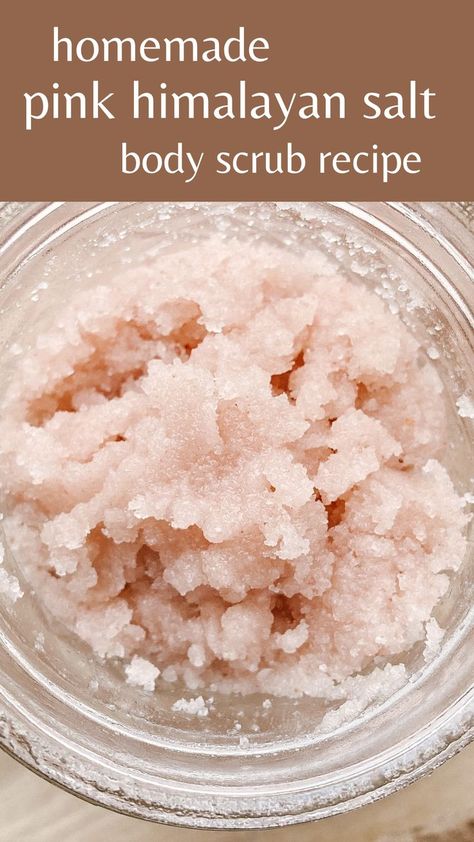 Salt Body Scrub Recipe, Exfoliating Body Scrub Diy, Homemade Exfoliating Scrub, Salt Scrub Diy, Scrub Recipe Diy, Easy Sugar Scrub, Salt Face Scrub, Salt Scrub Recipe, Coconut Oil Body Scrub