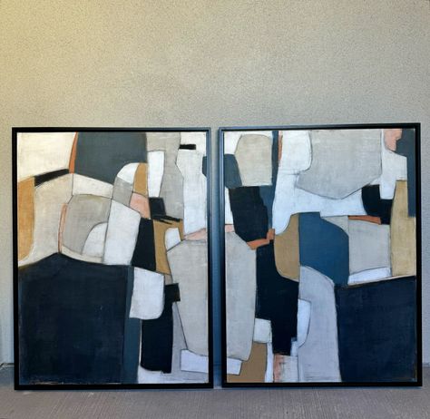 Apartment buildings | Diptych 40x60” plus 3” between. Oil mixed media Unprimed linen Black satin floater frames #kippileonardstudio Diptych Painting, Scene Wallpaper, Building Painting, Art 2024, Apartment Buildings, Picasso Art, Wall Art Canvas Painting, Art Inspiration Painting, Miniature Art