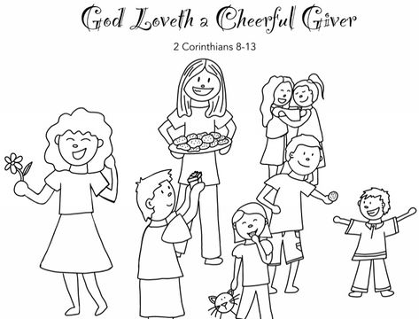 Giving Cheerfully Coloring Page God Loves A Cheerful Giver, Kids Christmas Coloring Pages, Mom Coloring Pages, Giraffe Colors, Love Coloring Pages, Quote Coloring Pages, Tree Coloring Page, Dinosaur Coloring Pages, Dinosaur Coloring