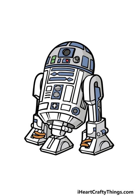 R2D2 Drawing - How To Draw R2D2 Step By Step R2d2 Drawing, Quotes Lines, Star Wars Crafts, Cool Drawing, Star Wars R2d2, Star Wars Drawings, Star Wars Day, Disney Shirt, Step By Step Guide