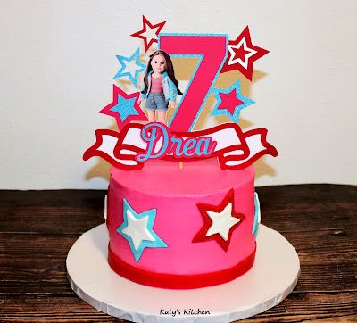 American Girl Doll Birthday Party, American Girl Cakes, American Girl Birthday, Doll Birthday Cake, Doll Cake Topper, American Girl Parties, Jasmine Birthday, Birthday Decorations Kids, Doll Cake