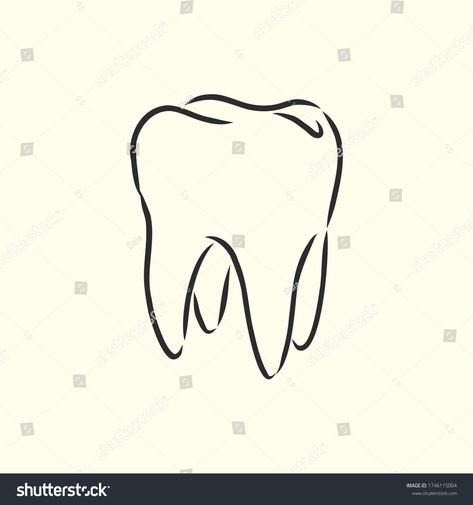 Hand-drawn black lines sketch molar, tooth. Doodle drawing. Object, Element, icon Component for illustration, design b #Ad , #AD, #Doodle#tooth#drawing#Element Simple Teeth Drawing, Tooth Doodle Art, Tooth Sketch Art, Molar Tooth Drawing, Tooth Line Art, How To Draw A Tooth Step By Step, How To Draw A Tooth, Tooth Drawing Sketches, Molar Tattoo