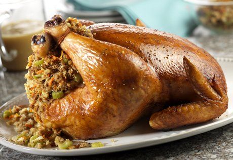 Roasted Chicken with Stuffing & Gravy Roasted Chicken With Stuffing, Chicken With Stuffing, Stuffing Gravy, Chicken Jus, Classic Green Bean Casserole, Campbell Soup Company, Greenbean Casserole Recipe, Oven Chicken, Roast Chicken Recipes