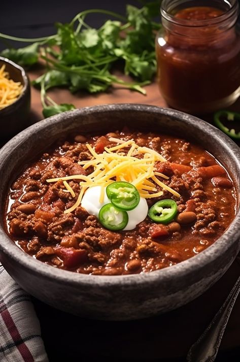 A hearty and flavorful chili recipe inspired by Texas cowboy cooking. Texas Chili Recipe With Beans, Texas Crockpot Chili, Cowboy Chili Crockpot, Texas Road House Chili Recipe, Cowboy Chilli, Western Chili, Flavorful Chili Recipe, Cowboy Chili Recipe, Indian Tomato Soup