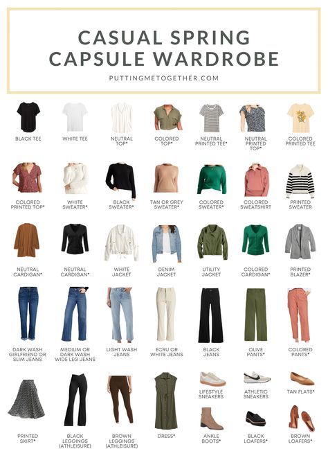 wardrobe. Capsule Wardrobe Colorful, Casual Spring Capsule Wardrobe, Seasonal Capsule Wardrobe, Capsule Wardrobe Examples, Packing Capsule Wardrobe, Outfit Calendar, Nursing Friendly Outfits, Casual Work Style, Nickel And Suede