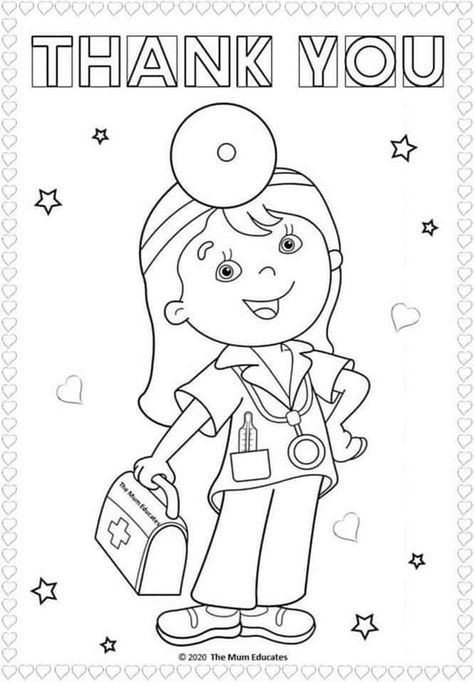 Free Coloring Sheets For Kids, Kedokteran Gigi, Happy Nurses Day, Doctors Day, Rainbow Canvas, Paw Patrol Coloring Pages, Tree Coloring Page, Free Coloring Sheets, Coloring Sheets For Kids